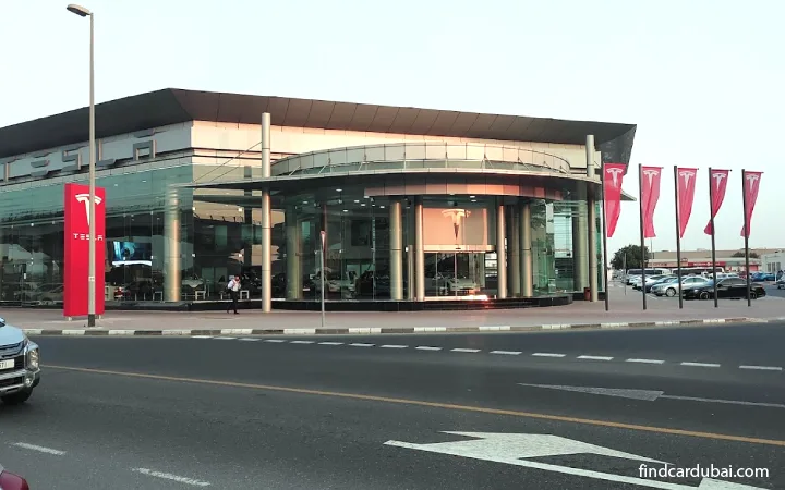 tesla showroom dubai